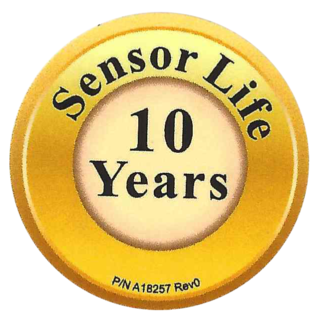 10 letna življenska doba senzorja CO!